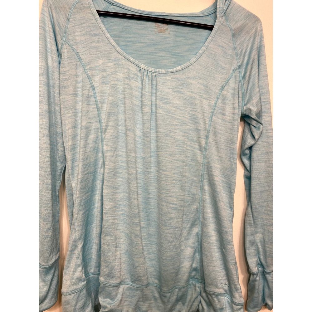 CHAMPION Lightweight hoodie Women's L Light Blue